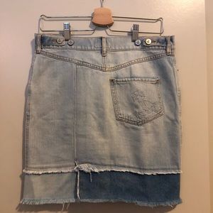 Denim Skirt/Table skirt Raw Edge Skirt